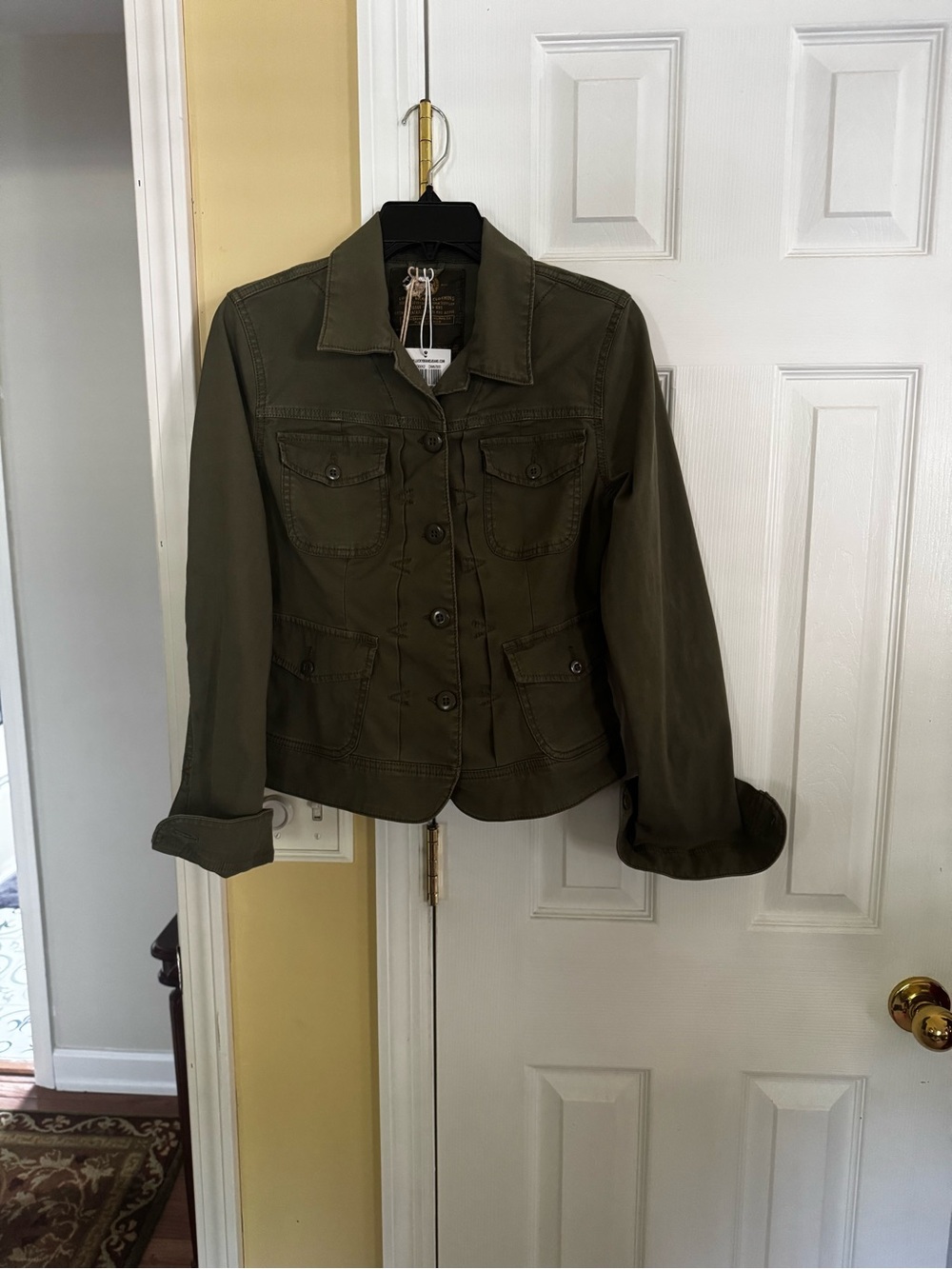 Lucky Brand Olive Utility Button-Front Jacket NWT